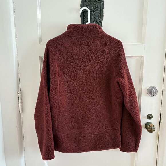 Patagonina Men's Retro Pile Fleece Jacket | Maroon/Burgundy - Picture 2 of 3